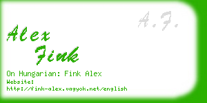 alex fink business card